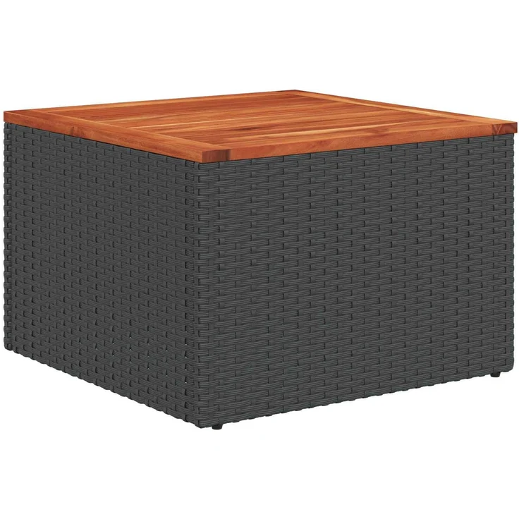 vidaXL Sofa Set 6 stk. Schwarz und Blau Polyrattan und Stahl 3447558 – Bild 6