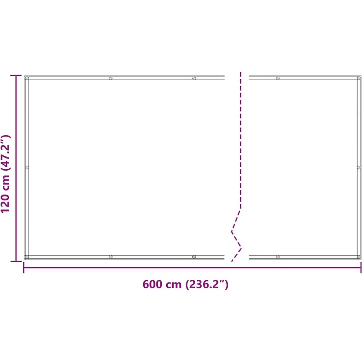 vidaXL Balkonsichtschutz Bordeauxrot 120x600 cm 42030920 – Bild 6