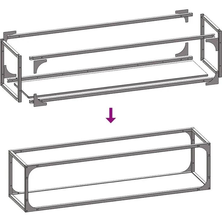 vidaXL Brennholzregal Weiß 25x25x100 cm Kaltgewalzter Stahl 864268 – Bild 10