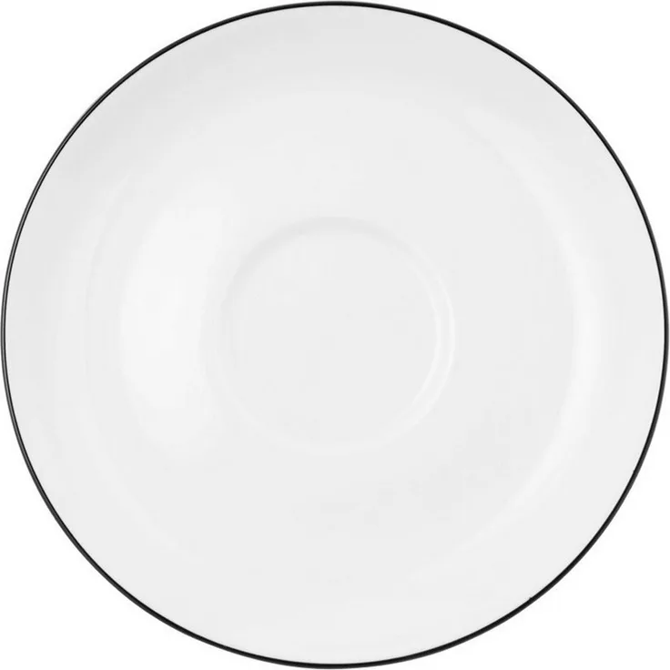 Kombi-Untertasse 14,5 cm Lido Black Line Seltmann Weiden Kaffeetasse - MikrowelleBackofen geeignet, Spülmaschinenfest