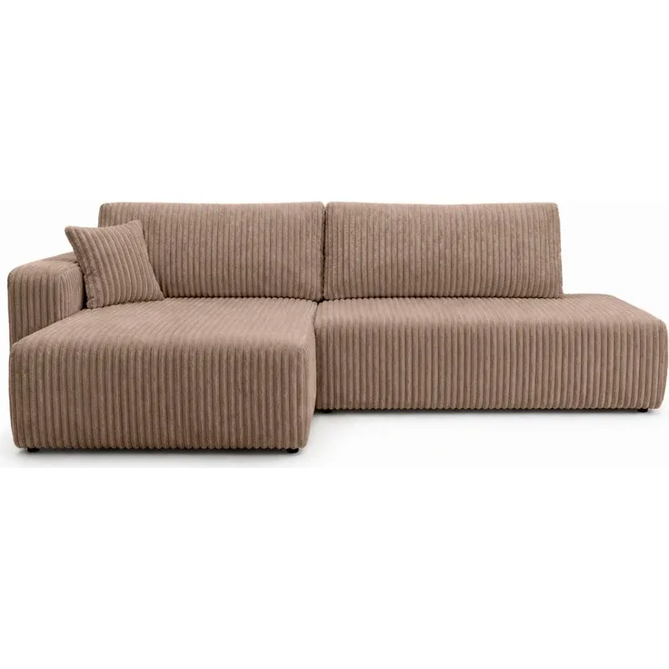 Kaiser Möbel Ecksofa OPEN XL, Schlaffunktion und Bettkasten, Cordstoff Tilia, hohe Abriebfestigkeit, große Liegefläche