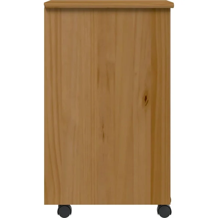 vidaXL Rollschrank mit Schubladen MOSS Honigbraun Massivholz Kiefer 4015793 – Bild 3