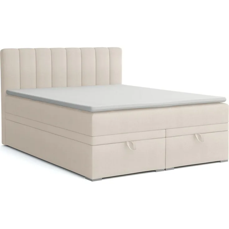 Deine Möbel 24 Boxspringbett DAVID Boxbett Polsterbett Komplettbett Bett mit einer Matratze H4 (Taschenfederkernmatratzen 7 Zonen H4 Creme Grau Hellgrau Schwarz Anthrazit Beige Samt Velour, 3-St, Taschen-federkernmatratze 7 Zonen H4 PREMIUM Bett), 120x...