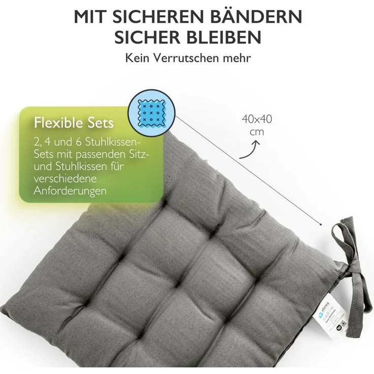 etérea Himmlische Qualität Sitzkissen etérea Sitzkissen Stuhlkissen Basic Auflage und – Bild 4