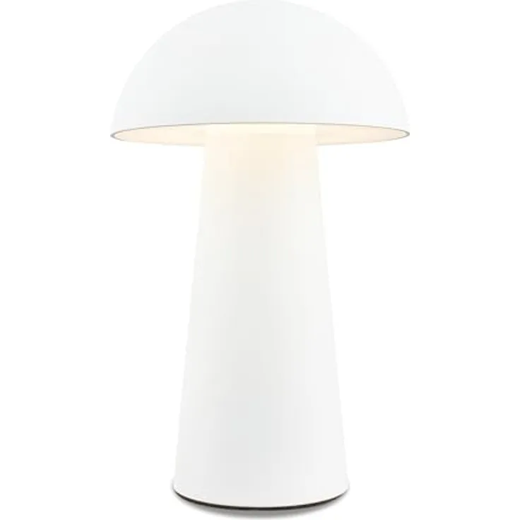 Briloner Mini Tischlampe, kabellos, dimmbar, Touch, spritzwassergeschützt, Weiß, Ø12 x 19,5 cm