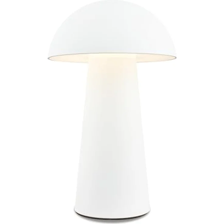 Briloner Mini Tischlampe, kabellos, dimmbar, Touch, spritzwassergeschützt, Weiß, Ø12 x 19,5 cm – Bild 1