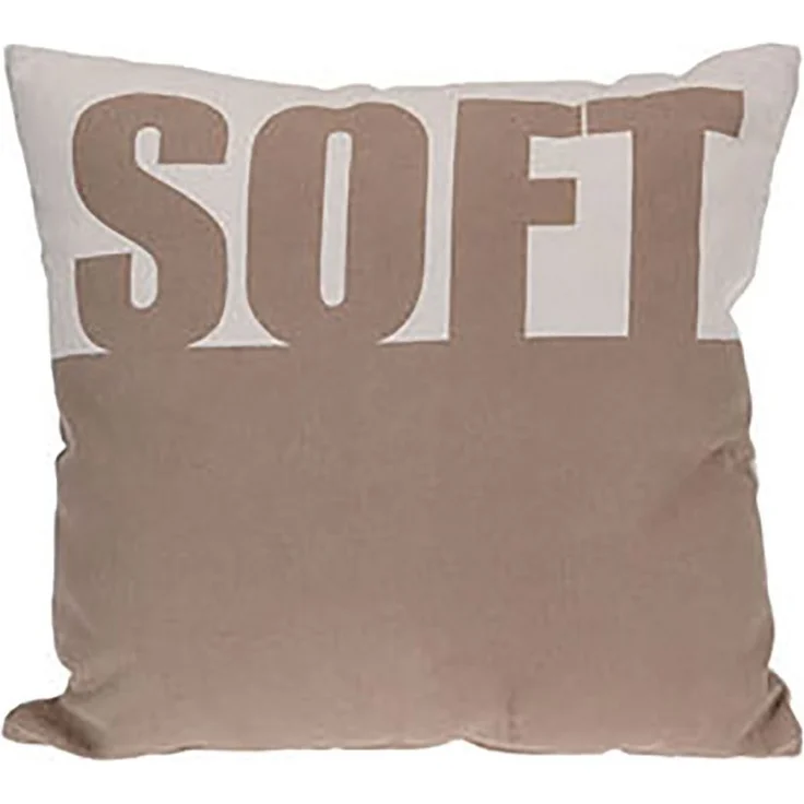 Kissen 45x45cm braun, schwarz, grau o. orange Dekokissen Aufdruck Kuschelkissen braun