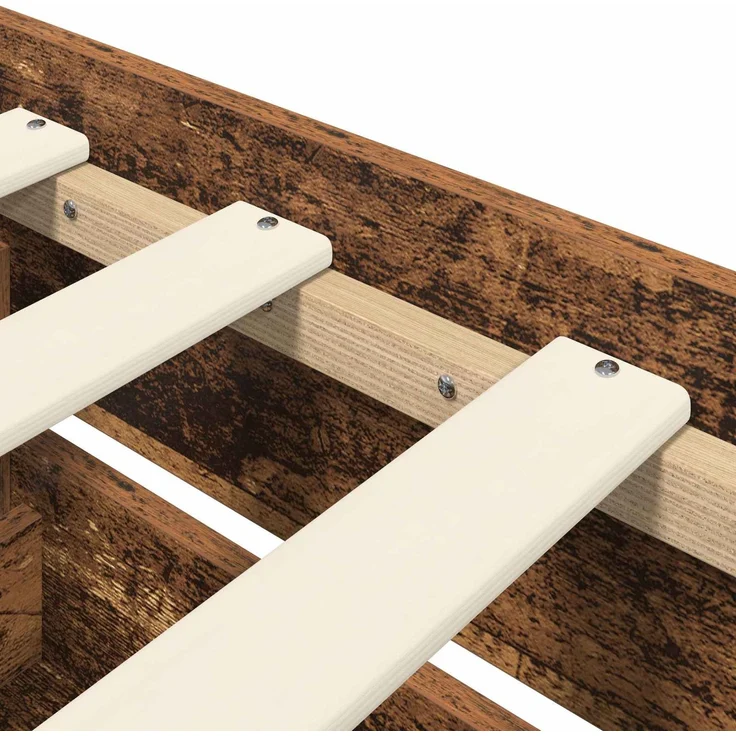 vidaXL Bettgestell mit Stauraum mit Schubladen Altholz Holzwerkstoff 3429608 – Bild 7