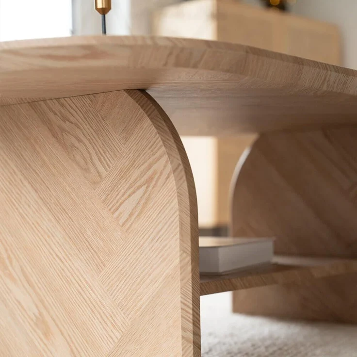 HOME DELUXE Couchtisch Oval LIARA Fishbone Oak LIARA – Bild 5