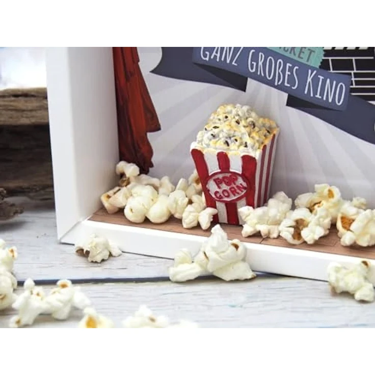ZauberDeko Geschenkbox Geldgeschenk Verpackung Kino Popcorn Kinogutschein Cinema Geschenk – Bild 3