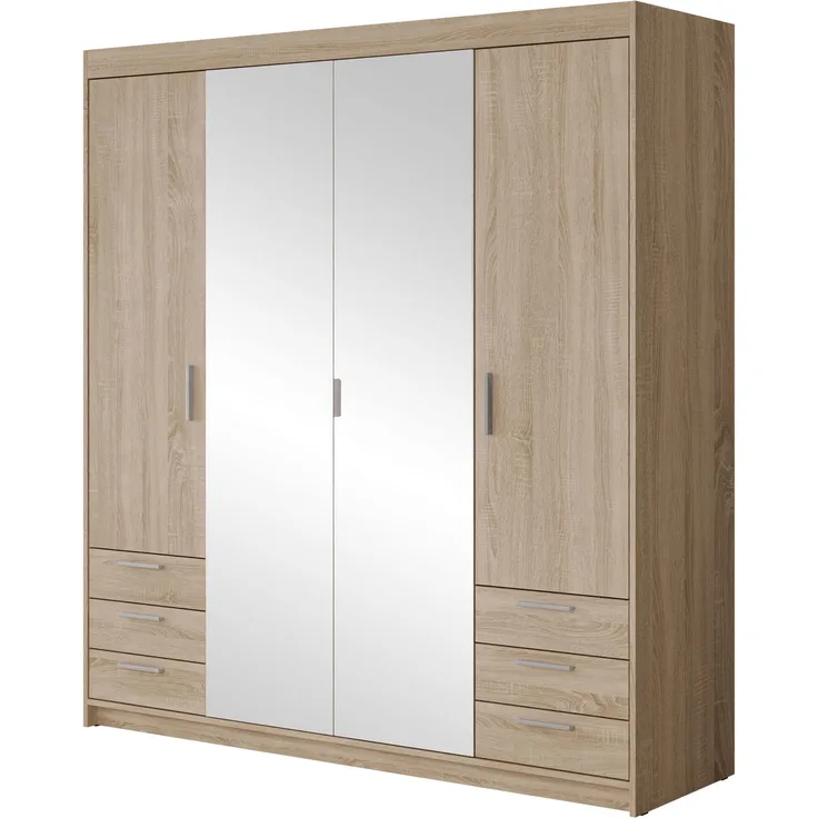 Kleiderschrank Elena 4D6S (Farbe: Sonoma Eiche)