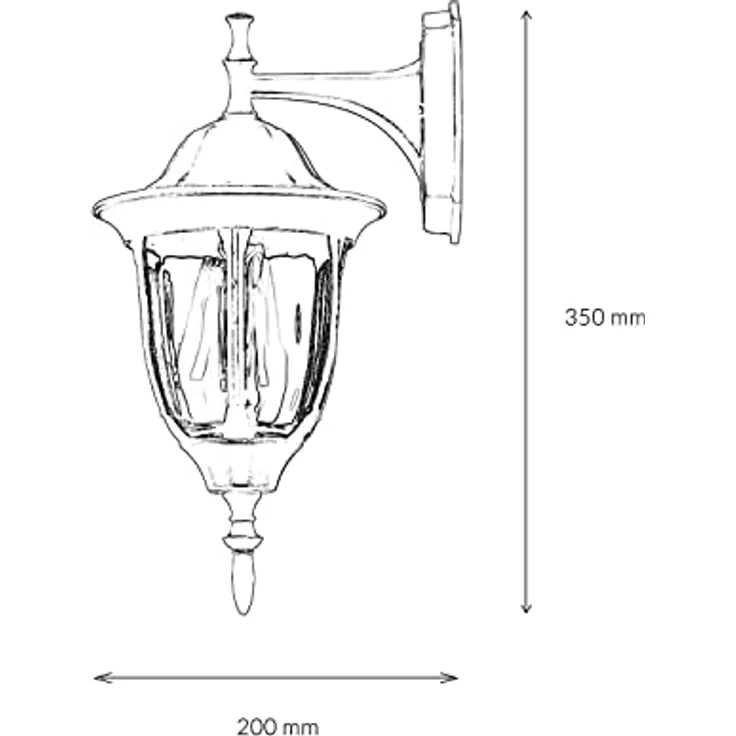 Licht-Erlebnisse Außen-Wandleuchte MILANO, ohne Leuchtmittel, Außenwandlampe Rustikal in Kupfer antik E27 IP44 Außenleuchte – Bild 9