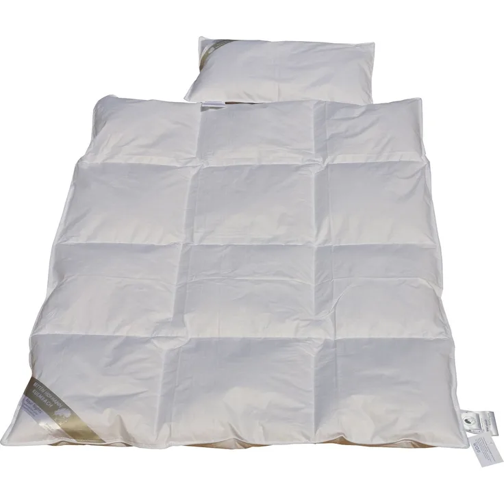 Kinder Daunenbett Bettdecke 100x135 cm Daunendecke + Kissen 100% NEUE Daunen