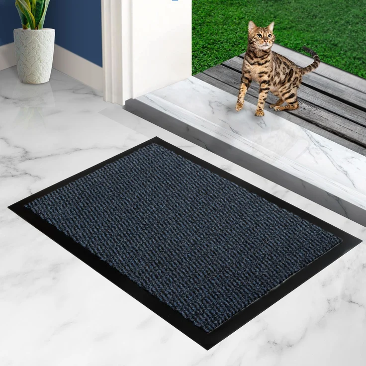 Furni24 Fußmatte - Blau-Schwarz, 40 x 60 cm – Bild 2