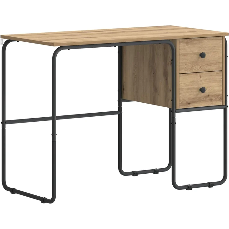 vidaXL Schreibtisch mit Stauraum Artisan-Eiche 100 x 50 x 75 cm 8008007 – Bild 2