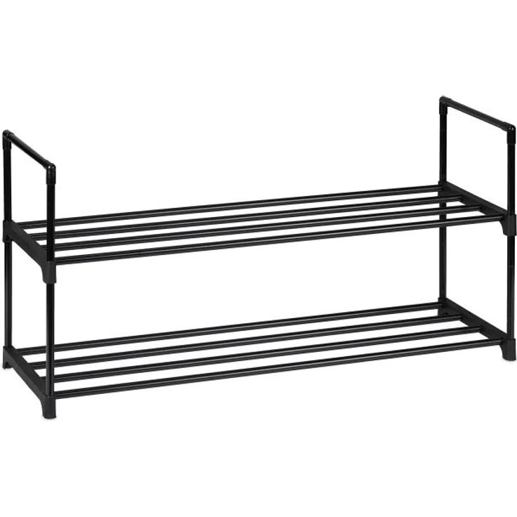 Schwarzes Schuhregal aus Metall – Bild 8