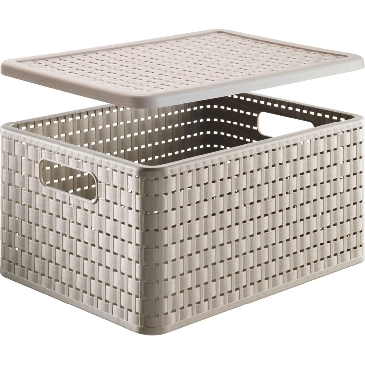 Rotho Korb Country A4, 18 L cappuccino – Bild 3