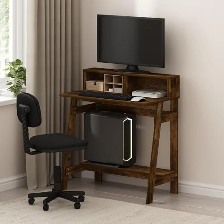 Furinno Simplistic A Frame Computertisch, Bernsteinkiefer – Bild 3