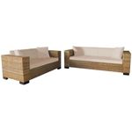 vidaXL Sofa-Set 2-Sitzer und 3-Sitzer Echtes Rattan 274359