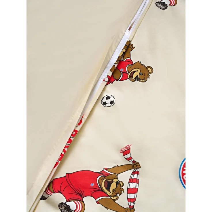 BERONAGE Babybettwäsche FC Bayern München Baby / Kleinkind Bettwäsche Berni Maskottchen, Baumwolle, 2 teilig, 100x135 cm 60x40 cm – Bild 4