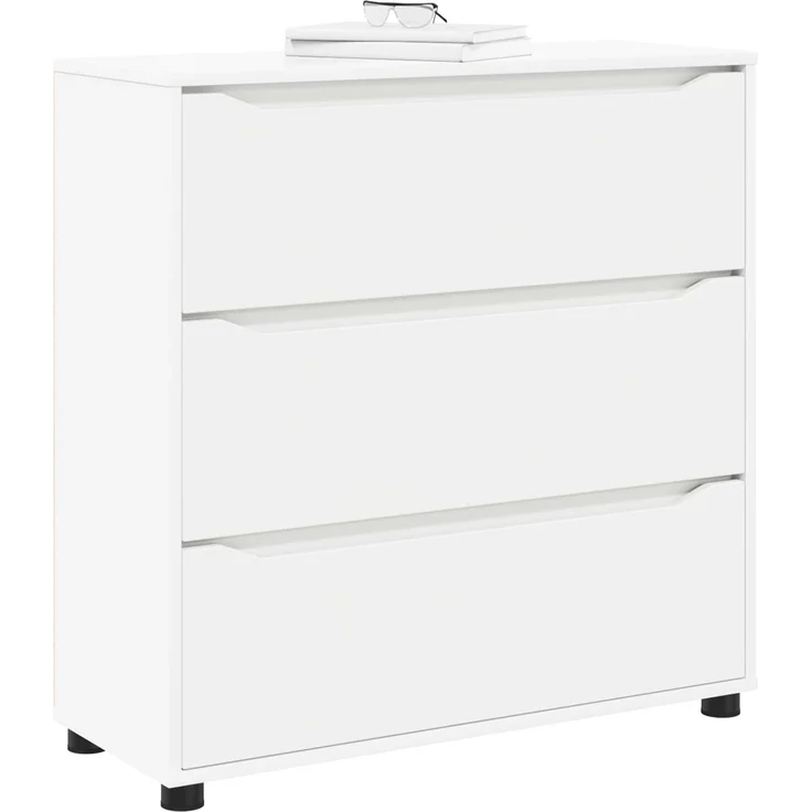 vidaXL Aufbewahrungsschrank 80 x 31 x 81 cm Holzwerkstoff Weiß 888847 – Bild 3