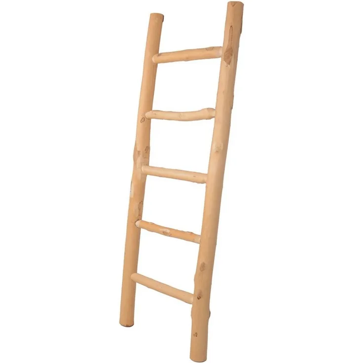 UNUS HOME Regalleiter Deko-Holzleiter (120cm, naturfarben), handtuchhalter, gartendeko, pflanzenhalter, handtuchleiter, holzleiter