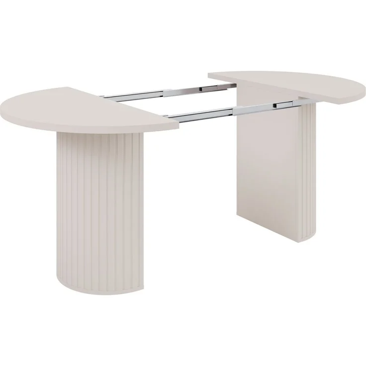 Beautysofa Esstisch ORION ausziehbar 100–188 cm (Modernes geriffeltes Design), geriffelte Tischbeine – Bild 3