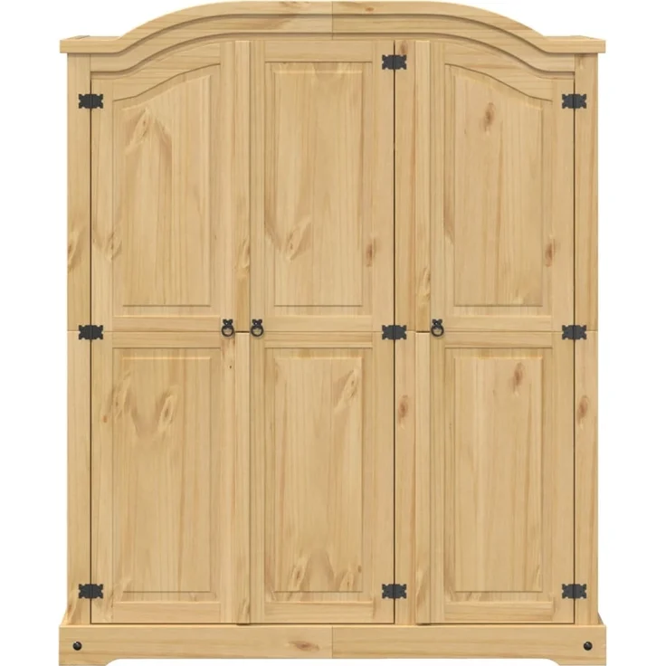 vidaXL Kleiderschrank Corona 151,5x52x186 cm Massivholz Kiefer 4012158 – Bild 3