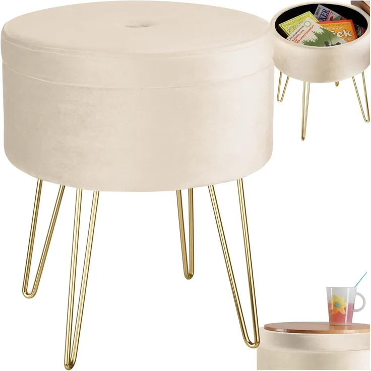 tectake Sitzhocker Ava, rund