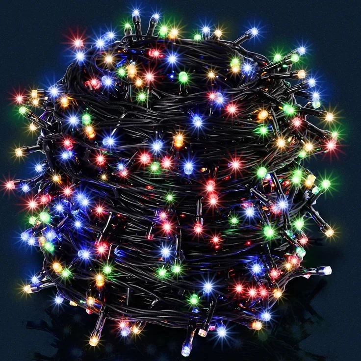 monzana Lichterkette, IP44, Bunt, 600 LEDs, 60 m