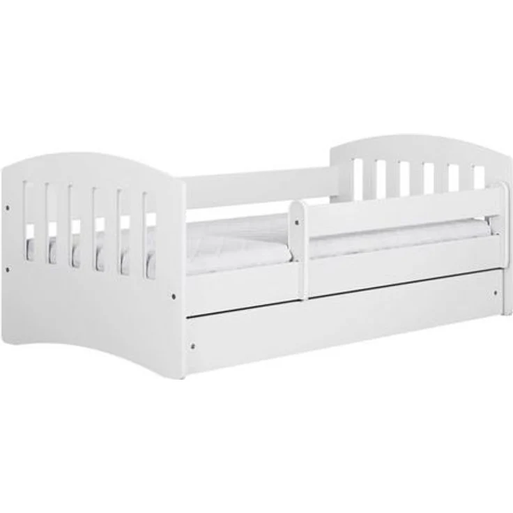 Kids Collective Kinderbett 80x160 & 80x180 cm mit Matratze Rausfallschutz Lattenrost & Schublade, 80x160 cm in weiß, Mädchen Jungenbett Jugendbett – Bild 4