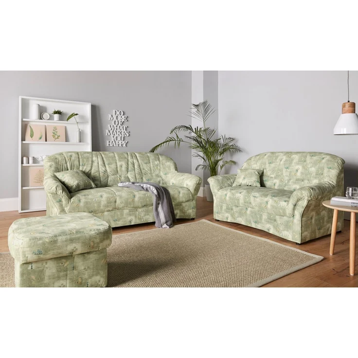DOMO collection Polstergarnitur Bahia belastbar bis 140kg/ Sitz, mit Federkern, (Set), Microfaser MELROSE®, mocca – Bild 5