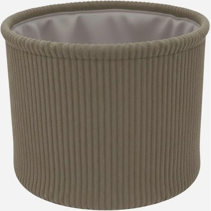 B&S Aufbewahrungskorb Korb / H 12 x Ø 16 cm / Rillenoptik / braun / Rund – Bild 1