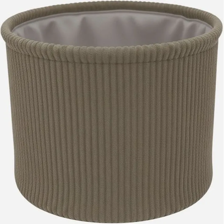 B&S Aufbewahrungskorb Korb / H 12 x Ø 16 cm / Rillenoptik / braun / Rund