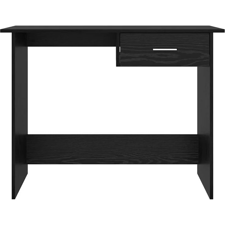 vidaXL Schreibtisch mit Speicher Schwarz Eichen-Optik 100 x 50 x 76 cm 875250 – Bild 5