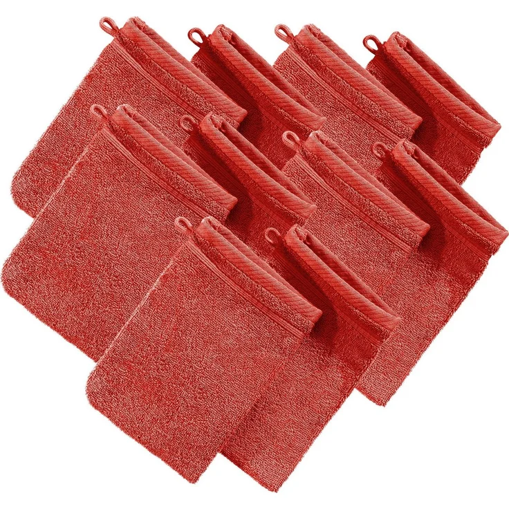 Erwin Müller Waschhandschuh Waschhandschuh "Heidelberg" 10er-Pack, Frottier (10-St), Walk-Frottier Uni – Bild 1