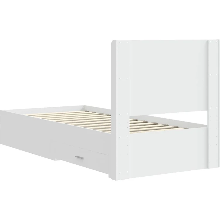vidaXL Bettgestell mit Stauraum und Kopfteil Weiß 90 x 190 cm 3414157 – Bild 8