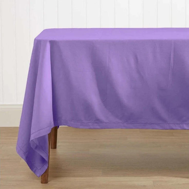 Homescapes Tischdecke Tischdecke lila – 137 x 137 cm, 100% Baumwolle (1-tlg) – Bild 2