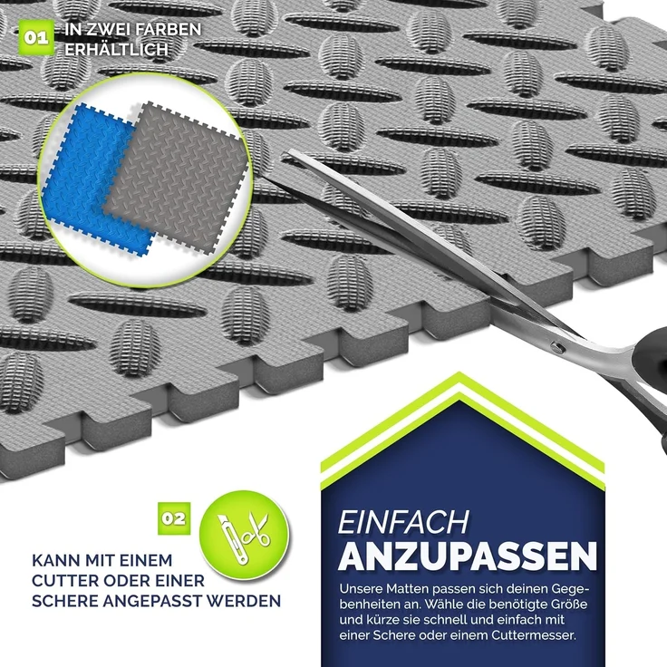 tillvex® Pool Bodenschutzmatte Anthrazit - 12 Stück | Unterlegmatte für Pool & Planschbecken | Poolmatte Bodenmatte Outdoor | Poolunterlage Bodenschutz Matten wärmeisolierend | Whirlpool Bodenfolie weich – Bild 6