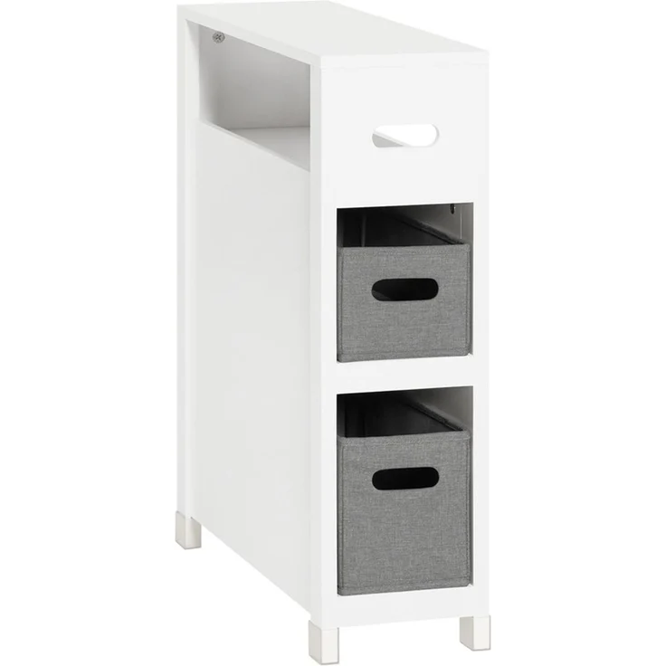 SoBuy BZR83-W Badunterschrank, MDF, Lackiert, Weiß, 60 x 70 x 20 cm – Bild 1