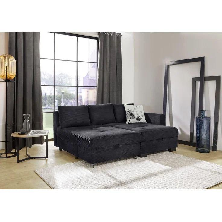 Jockenhöfer Gruppe Ecksofa Fantasy L-Form, B: 247 cm, Dreh-Schwenk-Ottomane, mit Bettfunktion, Bettkasten & Zierkissen, wandelbar zum Big-Sofa – Bild 2
