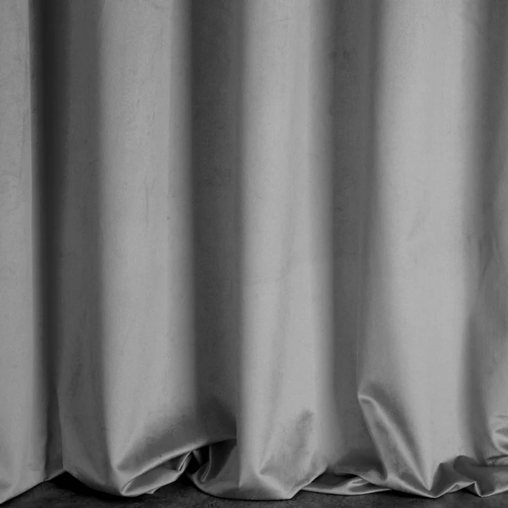 Design91 Samtvorhang, Ösen, Polyester stahl, 140x250 cm – Bild 3