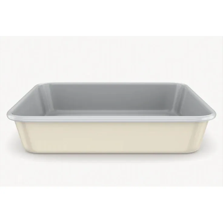 Rechteckiges Backblech in Beige mit Keramik-Antihaftbeschichtung - 34,5 x 24,5 x 6 cm