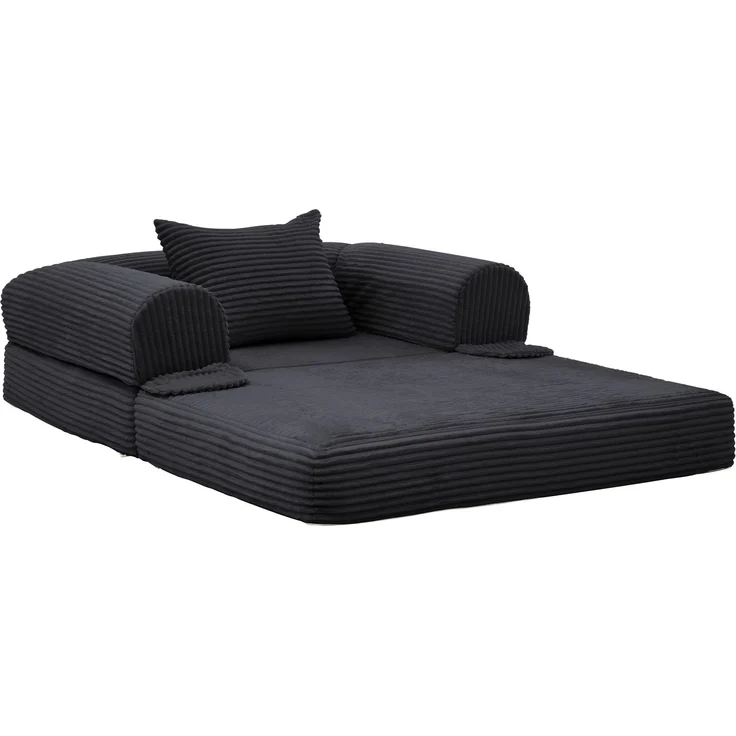ZUBALIYA SchlafSofa mit Cordbezug, mit Schaumstoffpolsterung, ohne aufwendige Montage, für Wohnzimmer und Apartments – Bild 12