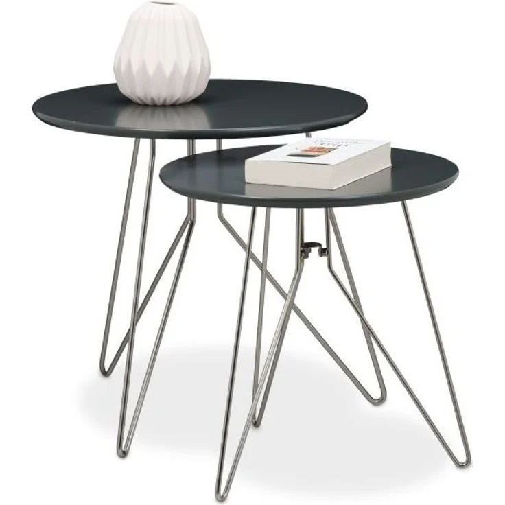 Beistelltisch 2er Set 3 Metallbeine – Bild 1