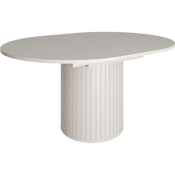 Compleo Esstisch 120-160 cm MODERNO, Säulengestell mit Rillenstruktur, ausziehbarer Tisch, Gestell in Lamellenoptik – Bild 3