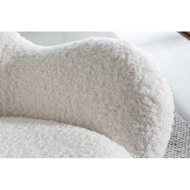 riess-ambiente Schaukelstuhl SCANDINAVIA SWING weiß / schwarz (Einzelartikel, 1 St), Wohnzimmer · Bouclé · Metall · Teddystoff · Schlafzimmer – Bild 6