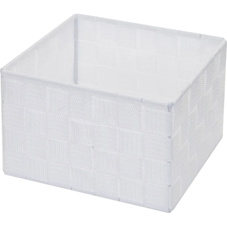 Aufbewahrungskorb HWC-C37, Dekokorb Korb Körbchen Aufbewahrung Regalkorb Deko 12x19x19cm ~ weiß – Bild 3