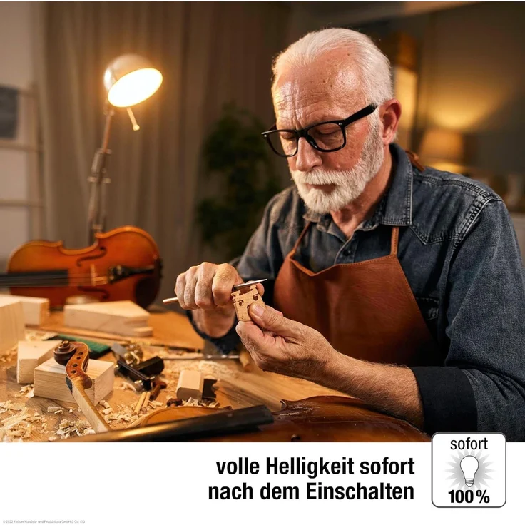 hellum LED Glühbirne E14 Kerzenlampe warmweiß, 3 Stück, 2,5W, E14 LED warmweiß mit 250 Lumen, Leuchtmittel ersetzt 25-Watt Glühbirne, C35, 2700 Kelvin matt, 220216 – Bild 4