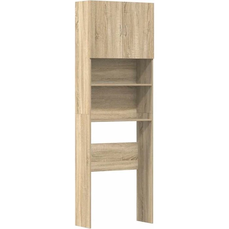 vidaXL Waschmaschinenregal Sonoma-Eiche 64x24x190 cm Holzwerkstoff 859129 – Bild 1